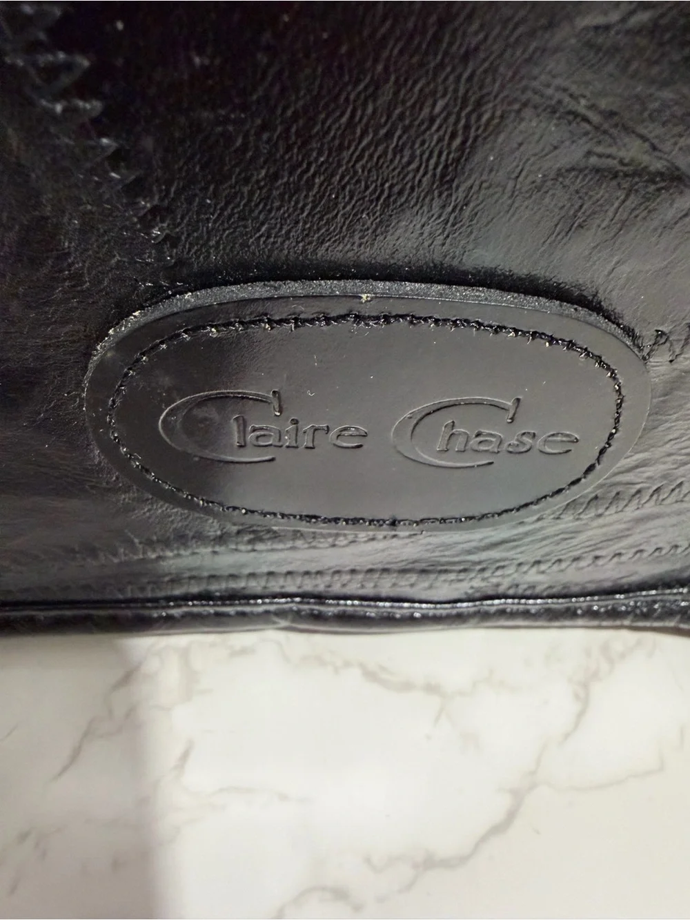 NWT Vintage Claire Chaise Collection Classic Black Leather Weekender Bag